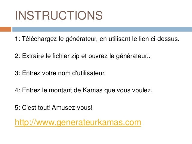 TÉLÉCHARGER GENERATEUR DE KAMAS GRATUITEMENT GRATUITEMENT TÉLÉCHARGER GENERATEUR DE KAMAS